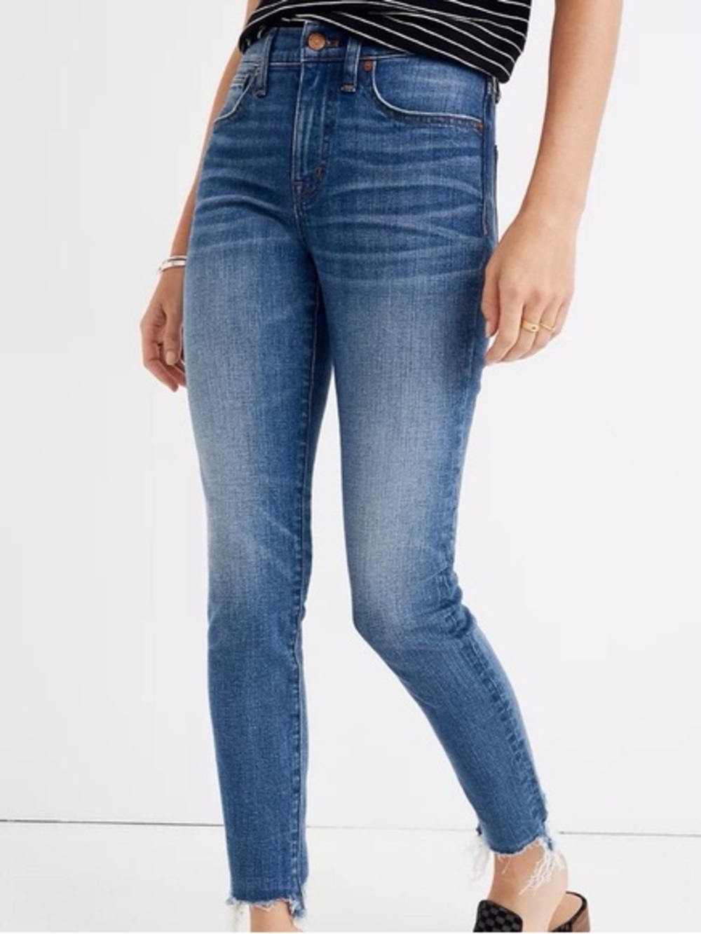 Madewell - 10" High Rise Skinny Blue Denim Jeans Brockton Wash - 26's- New